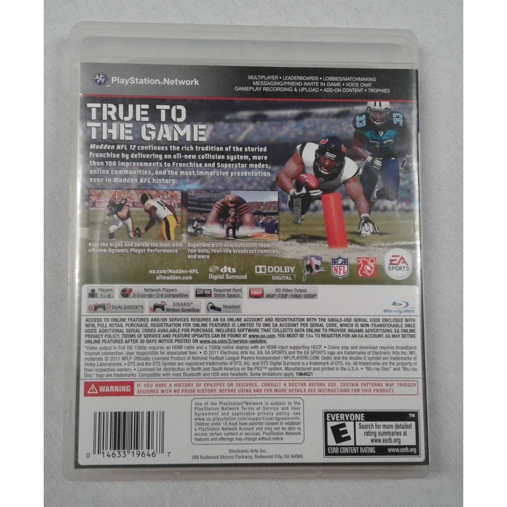 Madden NFL 12 - Sony Playstation 3 (PS3) Video Game